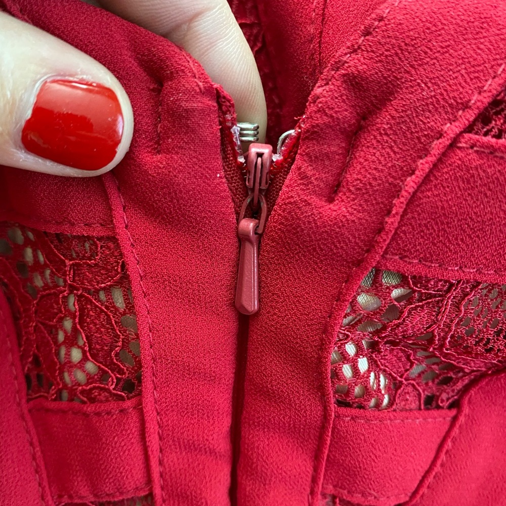 Red Floor-Length Gown (Red Raspberry Radiance) - image 6